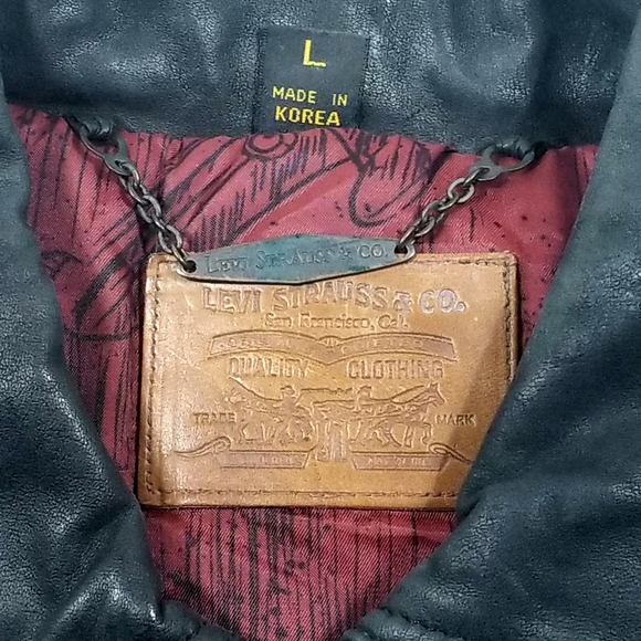 Levi's Soft Leather Bomber Jacket - Picture 6 of 8